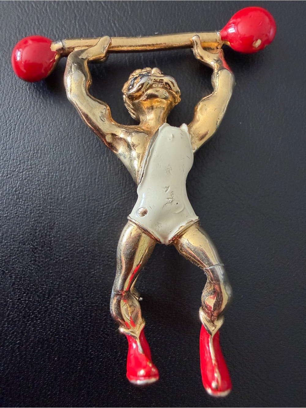 Marvella Weightlifter Brooch